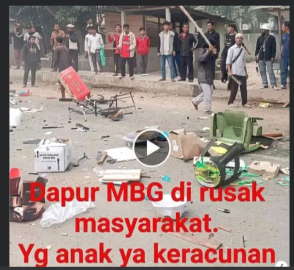 Periksa Fakta perusakan dapur MBG. foto/hotline periksa fakta tirto Periksa Fakta perusakan dapur MBG