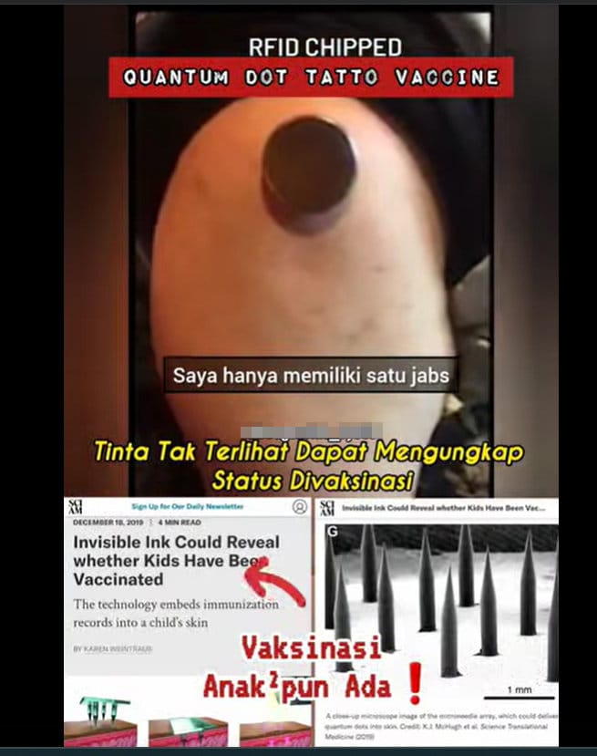 Periksa Fakta Tinta pada Vaksin. foto/hotline periksa fakta tirto Periksa Fakta Tinta pada Vaksin