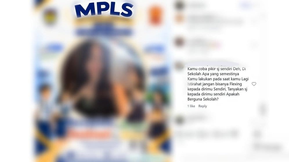 Kekerasan verbal di kolom komentar siswi yang menggunakan twibbon MPLS sekolahnya. foto/Instagram/Istimewa Kekerasan verbal di kolom komentar siswi yang menggunakan twibbon MPLS sekolahnya.