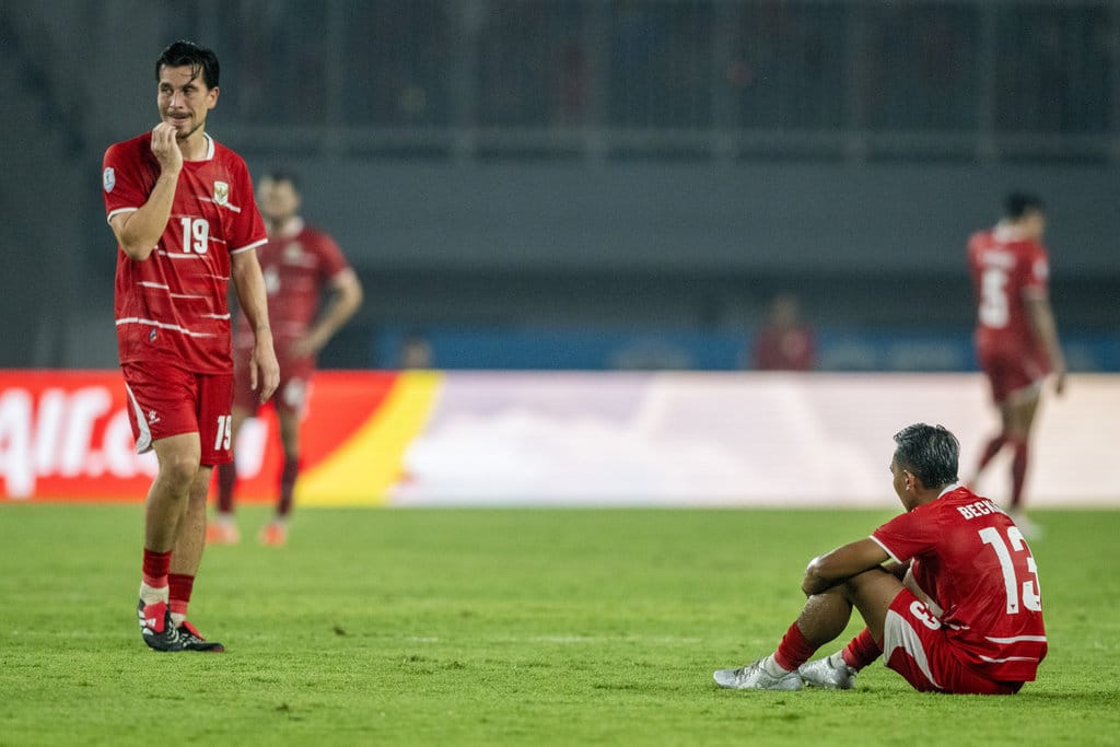 Indonesia dikalahkan Vietnam pada pertandingan Grup A Piala AFF 2026 di Stadion Gelora Pakansari, Kabupaten Bogor, Jawa Barat, Senin (3/8/2026). Timnas Indonesia dikalahkan Vietnam dengan skor akhir 0-3. ANTARA FOTO/Bayu Pratama S/rwa. Indonesia dikalahkan Vietnam di Piala AFF