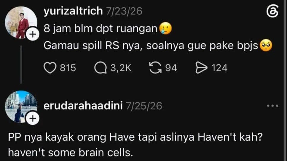 Komentar nirempati di utas Threads milik mendiang Yurizal. Threads/Sunyidibaliksenyum Komentar nirempati di utas Threads milik mendiang Yurizal