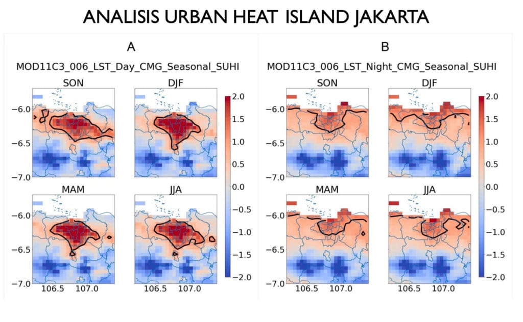 Analisis Fenomena Urban Heat Island Jakarta. Sumber: Badan Meteorologi, Klimatologi, dan Geofisika (BMKG) Analisis Fenomena Urban Heat Island Jakarta
