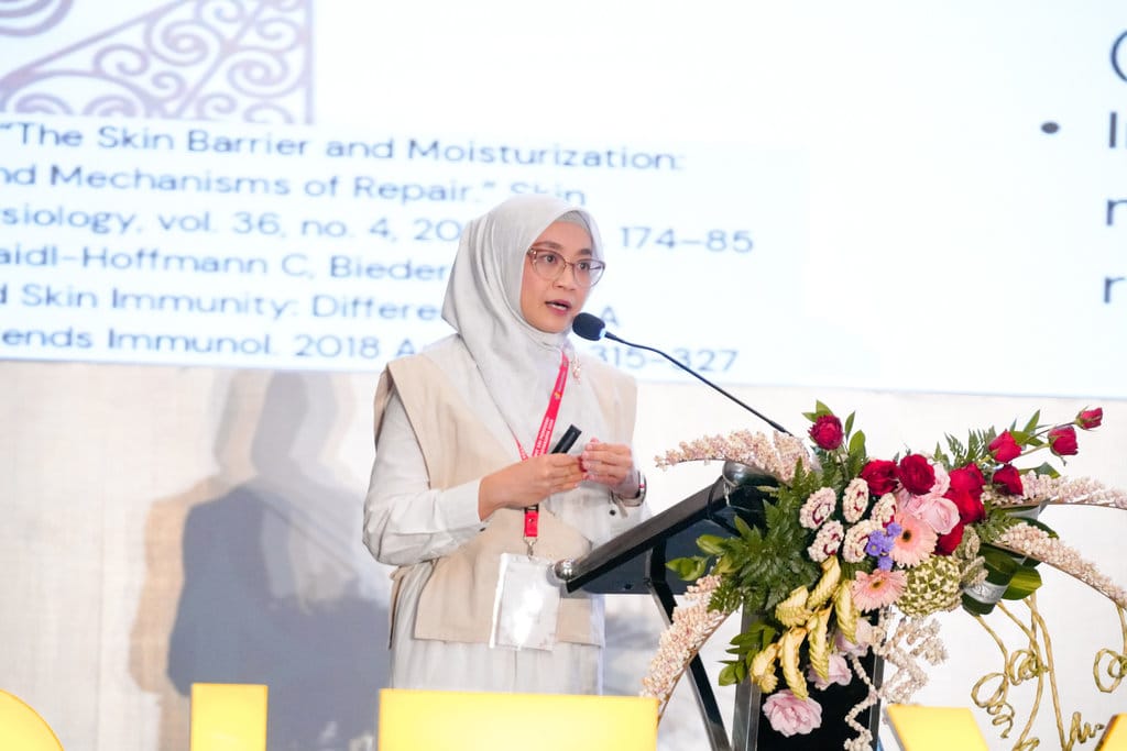 Dr. dr. Menul Ayu Umborowati, Sp. DVE., Subsp. DAI di acara PIT XXI PERDOSKI 2026 di Yogyakarta. FOTO/Paragon PIT XXI PERDOSKI 2026