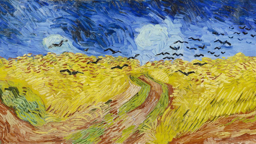Lukisan Vincent van Gogh Wheatfield with Crows. wikimedia/van gogh Museum/maurice tromp Wheatfield with Crows