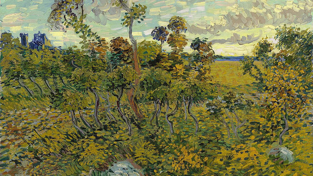 Lukisan Vincent van Gogh Sunset at Montmajour. wikimedia/Museum Vangogh Sunset at Montmajour