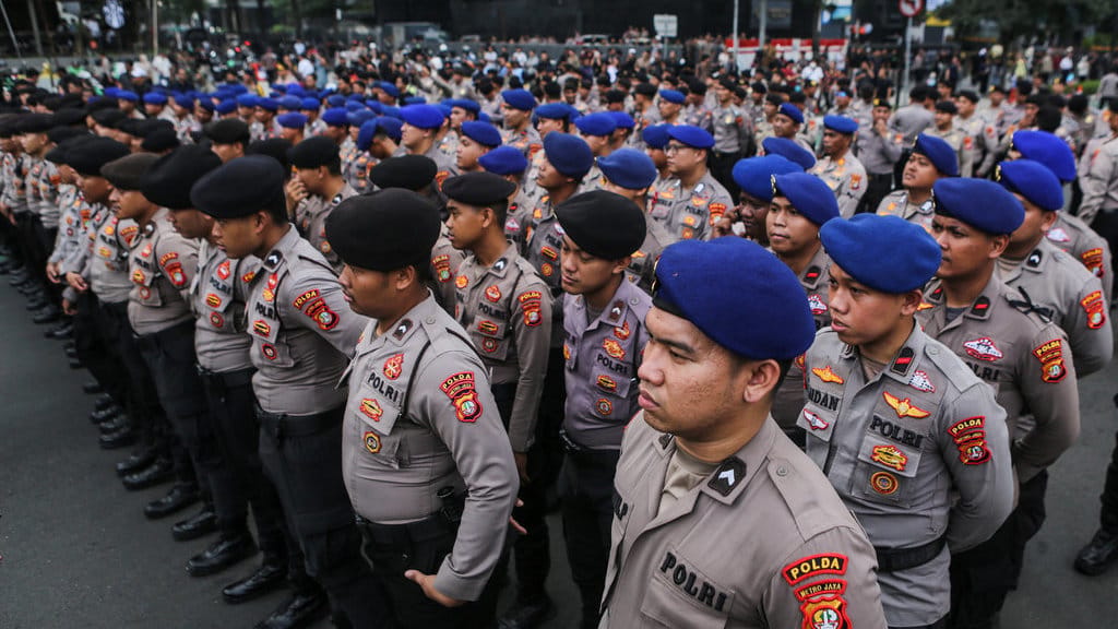Ilustrasi Polisi. ANTARA FOTO/Asprilla Dwi Adha/tom. Pengamanan unjuk rasa mahasiswa di Jakarta