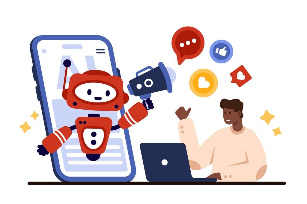 ilustrasi robot pemengaruh. foto/istockphoto ilustrasi robot pemengaruh