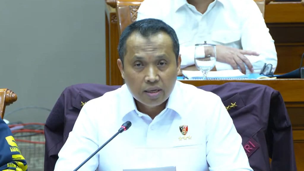 Kabareskrim Komjen Pol Syahar Diantono saat menghadiri rapat di kompleks parlemen, Jakarta, Rabu (26/8/2026). (ANTARA/Bagus Ahmad Rizaldi) RDP Komisi III DPR RI dengan Kabareskrim Polri