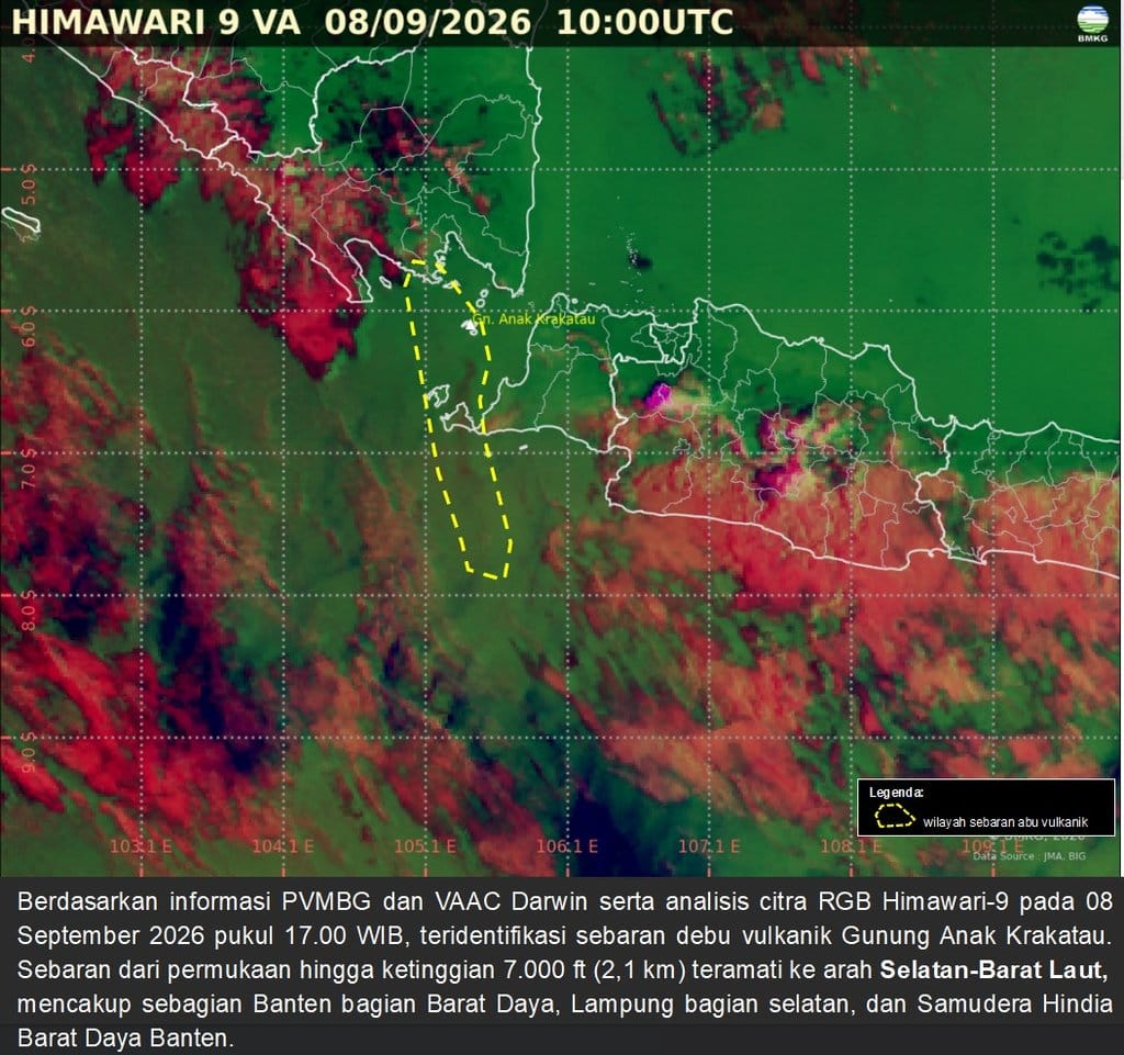 Citra RGB Himawari-9 pada 08 September 2026 pukul 17.00 WIB (sumber: BMKG)