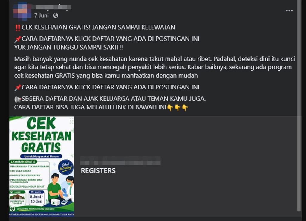 periksa fakta Pendaftaran CKG. periksa fakta Pendaftaran CKG