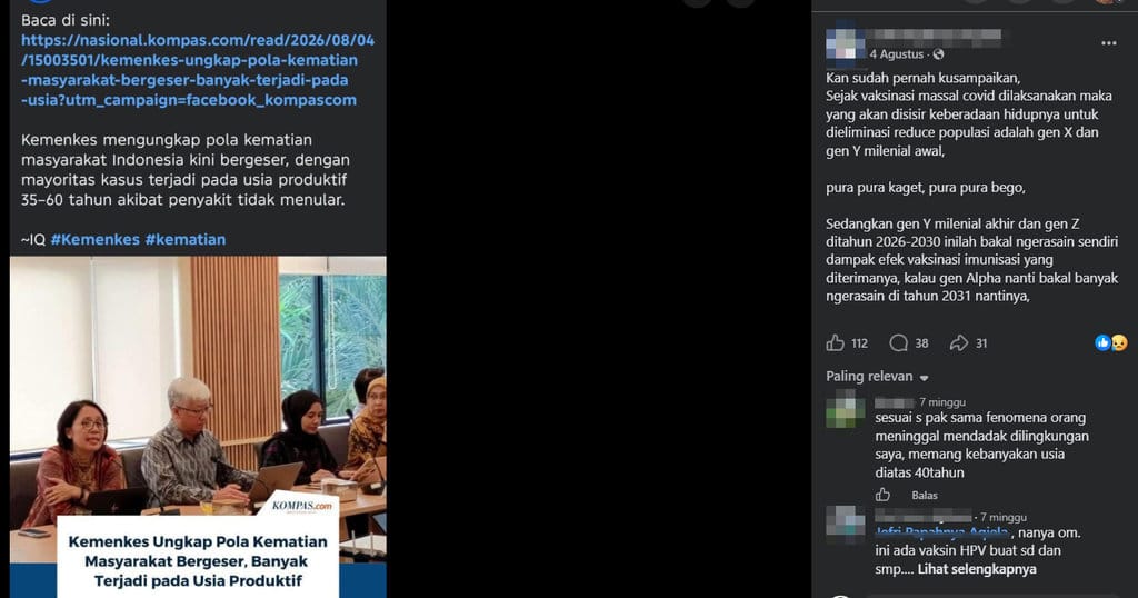 Periksa Fakta Vaksin Mengurangi Populasi. foto/hotline periksa fakta tirto Periksa Fakta Vaksin Mengurangi Populasi