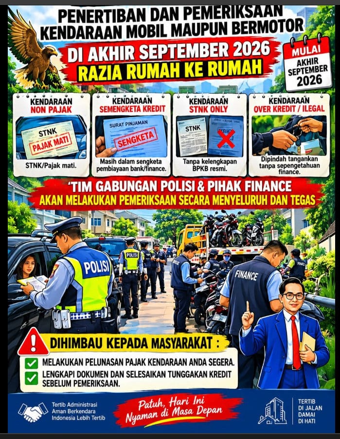 Periksa Fakta Razia kendaraan bermotor ke rumah.. foto/hotline periksa fakta tirto Periksa Fakta Razia kendaraan bermotor ke rumah.