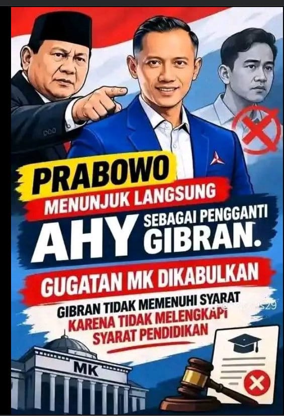Periksa fakta Prabowo menunjuk AHY. foto/hotline periksa fakta tirto Periksa fakta Prabowo menunjuk AHY