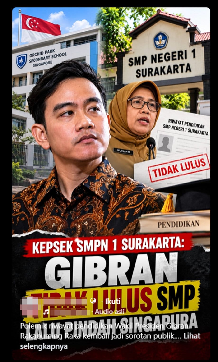 periksa fakta Gibran Tidak Lulus SMP. periksa fakta Gibran Tidak Lulus SMP