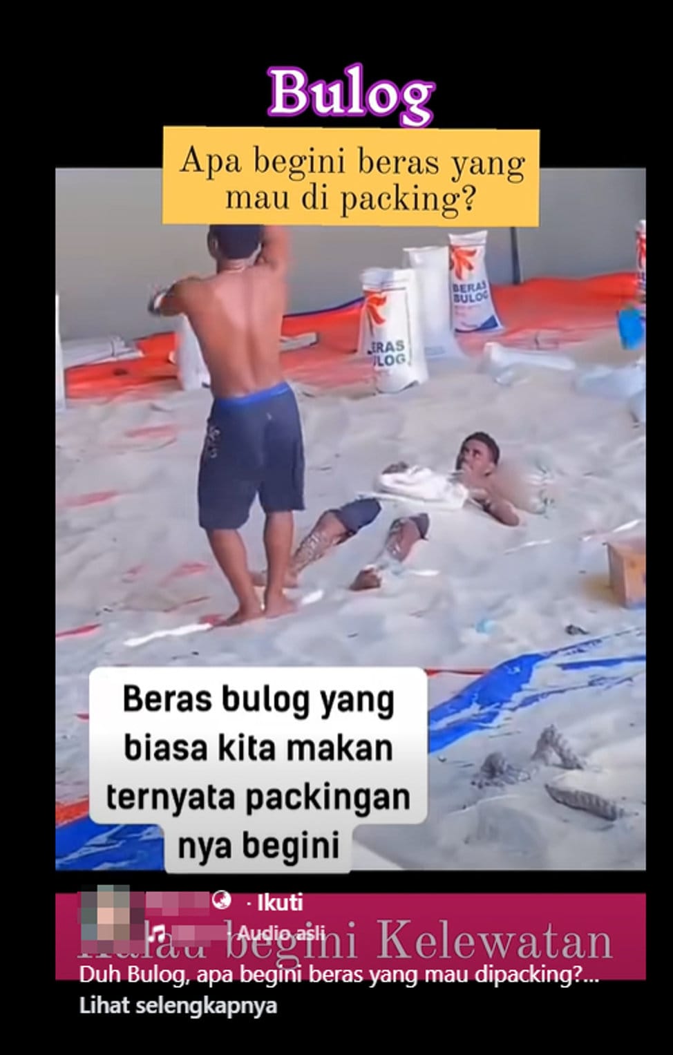 periksa fakta Packing Beras Bulog. periksa fakta Packing Beras Bulog