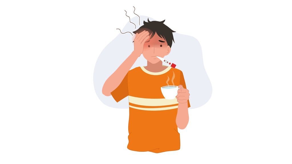 Ilustrasi Pria Demam. foto/istockphoto Ilustrasi Pria Demam
