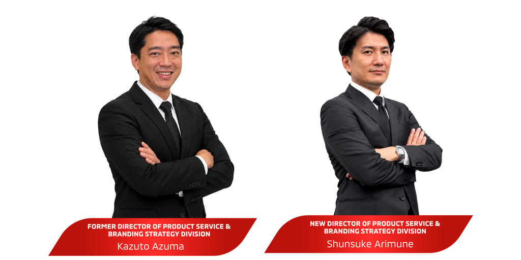 Former director of product service & Branding Strategy Division, Kazuto Azuma diganti New Director of product service & Strategy Division, Shunsuke Arimune. FOTO/dok. MMKSI Pergantian Jajaran Direksi PT MMKSI