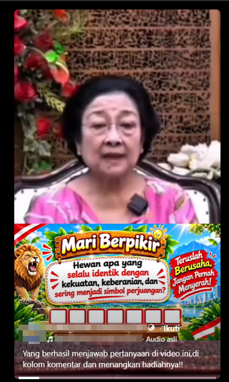 Periksa Fakta Kuis tebak kata Megawati. Periksa Fakta Kuis tebak kata Megawati