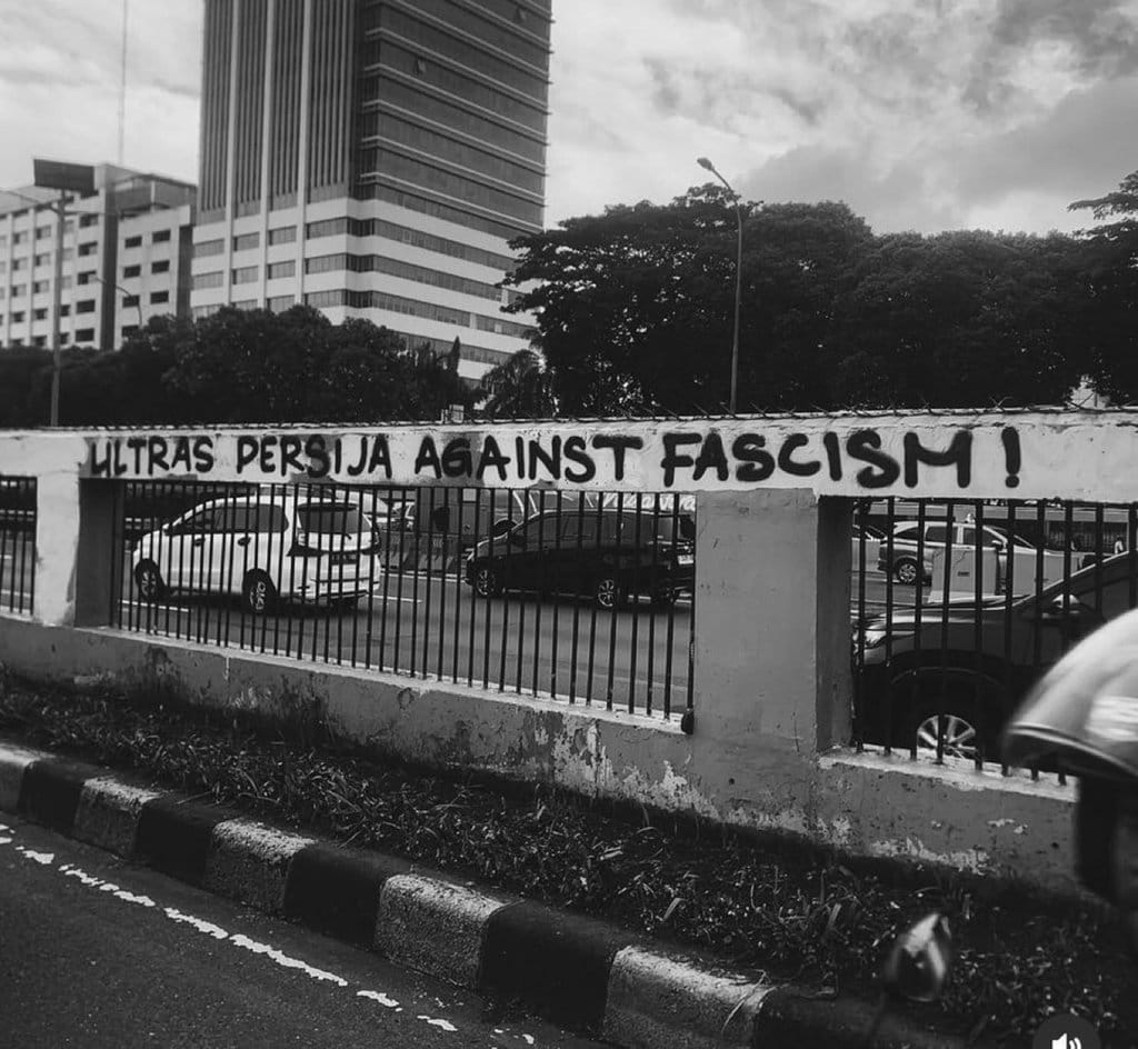 Ultras Persija Against Fascism. (Sumber: X/@ultras_antifaa) Ultras Persija Against Fascism