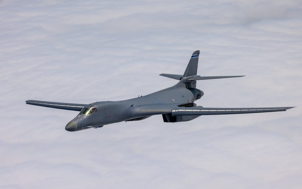Pesawat Pengebom B-1 Lancer. FOTO/iStockphoto Pesawat Pengebom B-1 Lancer