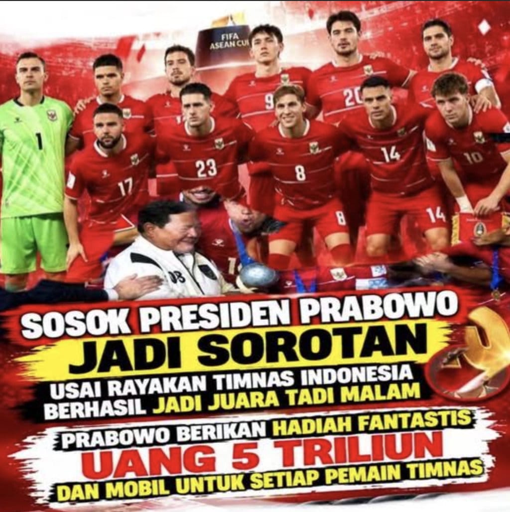 Periksa Fakta Prabowo Beri Hadiah. foto/Hotline periksa fakta tirto Periksa Fakta Prabowo Beri Hadiah