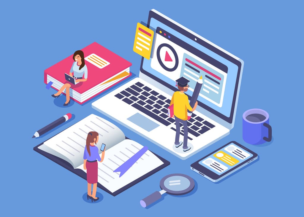 Ilustrasi guru belajar online. FOTO/iStockphoto Ilustrasi Guru Belajar Online
