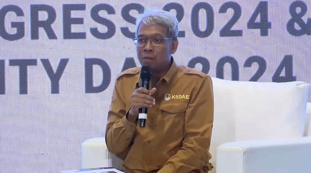 Dirjen KSDAE KLHK Satyawan Pudyatmoko dalam acara diskusi Pekan Keanekaragaman Hayati 2024 di Jakarta, Rabu (15/5/2024). ANTARA/Prisca Triferna/am. Satyawan Pudyatmoko