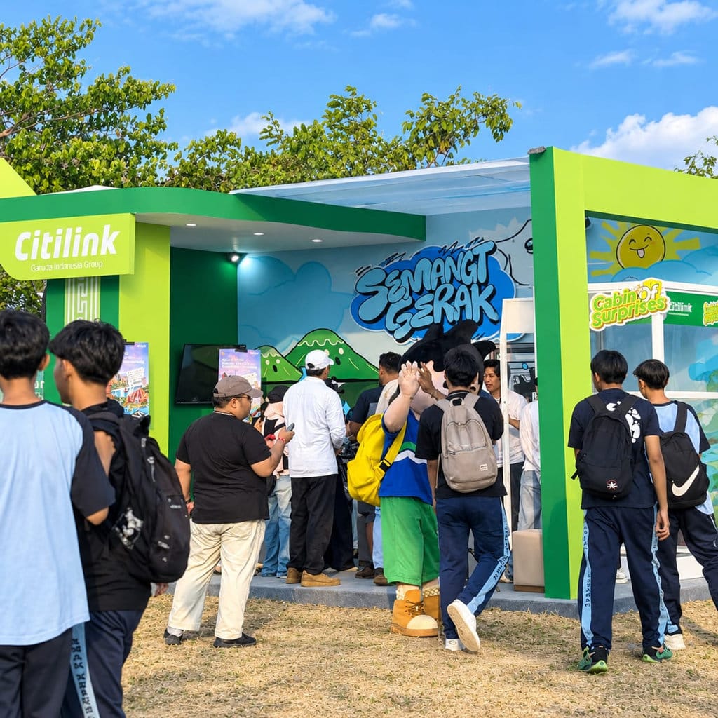 Citilink hadirkan booth activation #SemangatGerak di area MotoGP Pertamina Grand Prix of Indonesia 2026. FOTO//Dok. Citilink. Header Citilink