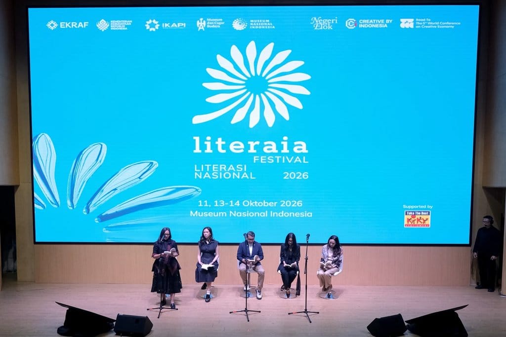 Menteri Ekonomi Kreatif Teuku Riefky Harsya saat menghadiri Festival Literasi Nasional 2026 yang berlangsung di Museum Nasional Indonesia, Jakarta. Foto/Dok. Kemenekraf. Teuku Riefky Harsya