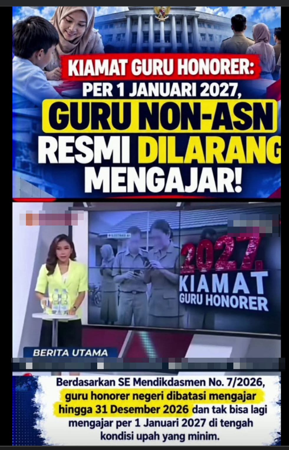Periksa Fakta Kiamat Guru Honorer. Periksa Fakta Kiamat Guru Honorer