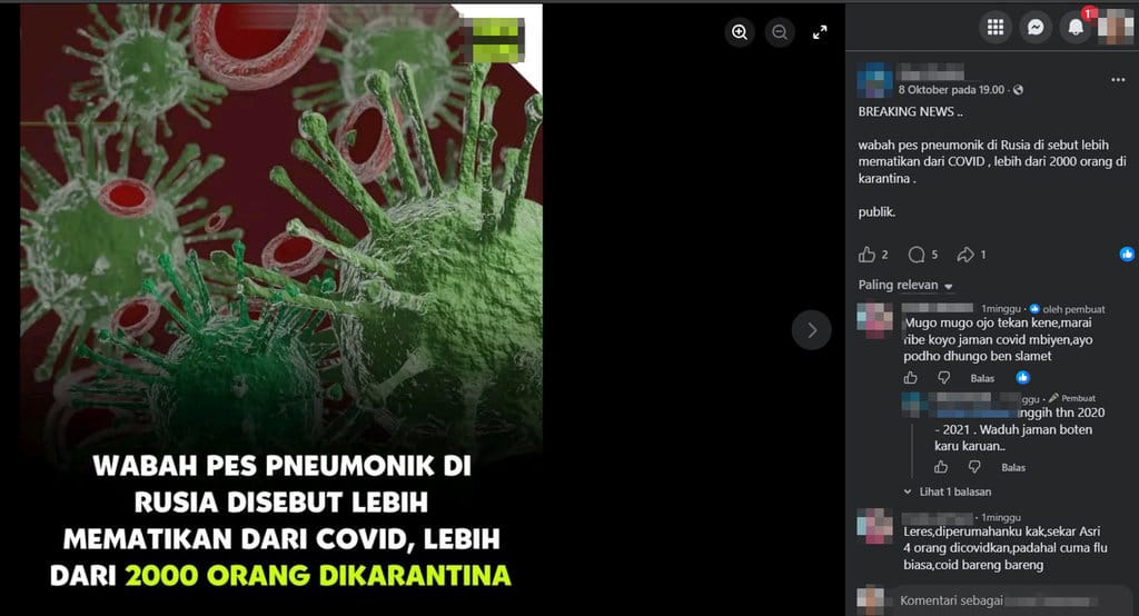 Perkisa Fakta Wabah Pes Pneumonik. Perkisa Fakta Wabah Pes Pneumonik