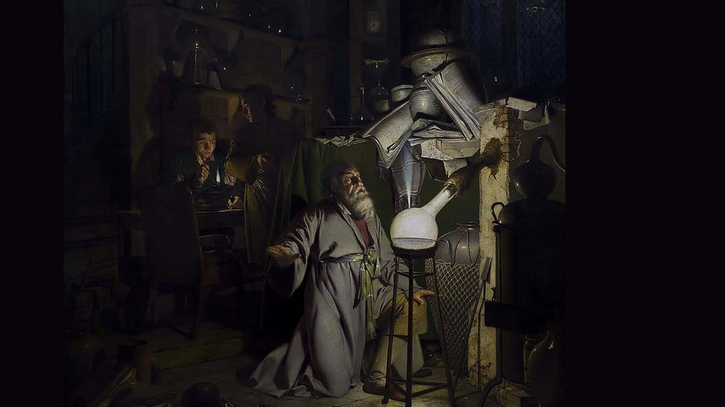ilustrasi Hennig Brand. wikimedia/Richard Talby Lukisan sosok Hennig Brand