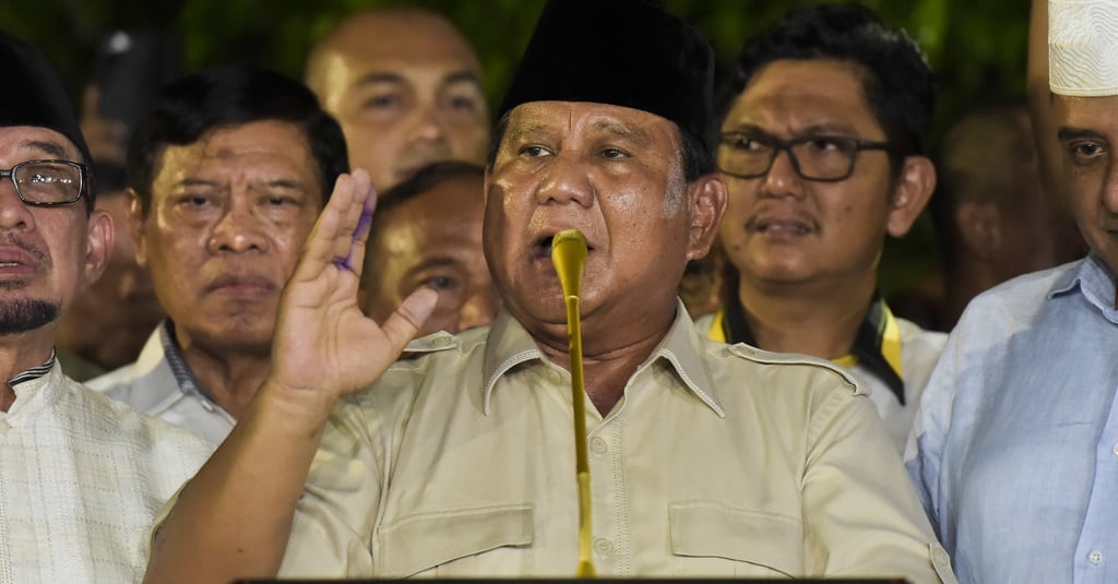 Prabowo Klaim Kemenangan 62 Persen Versi Real Count Internal