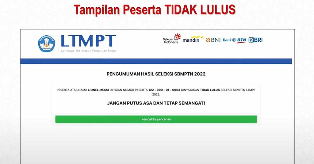 Jika Laman Ltmpt Error Saat Pengumuman Sbmptn Cek Di Link Mirror