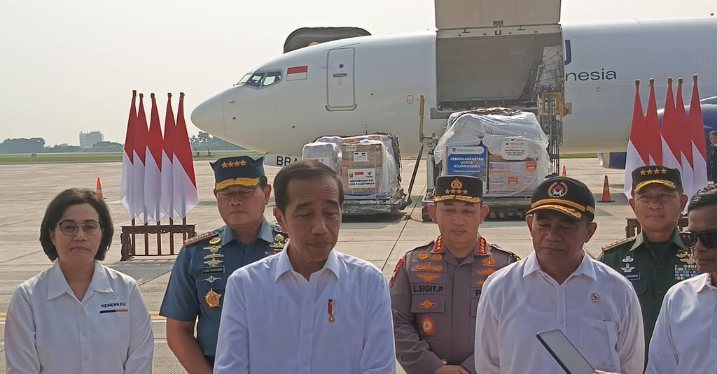 Jokowi Lepas Ton Bantuan Kemanusiaan Tahap Kedua Ke Palestina