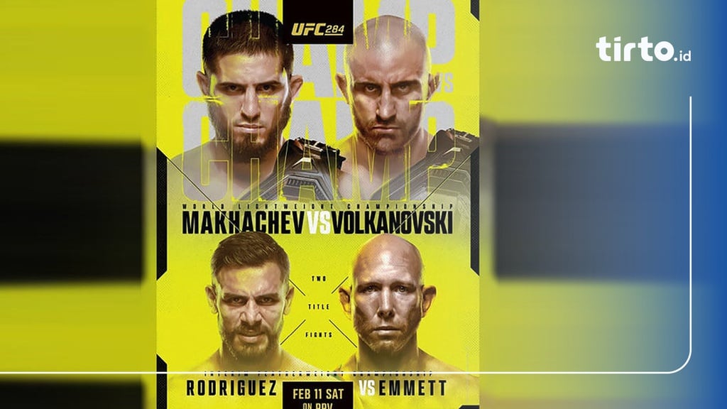 Jadwal UFC 284 Islam Makhachev Vs Alexander Volkanovski Live TV