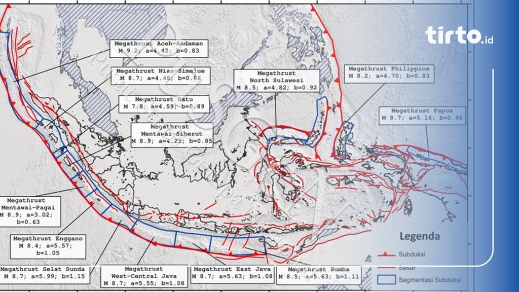 Penjelasan Peta Megathrust Indonesia Dan Ketahui Dampaknya