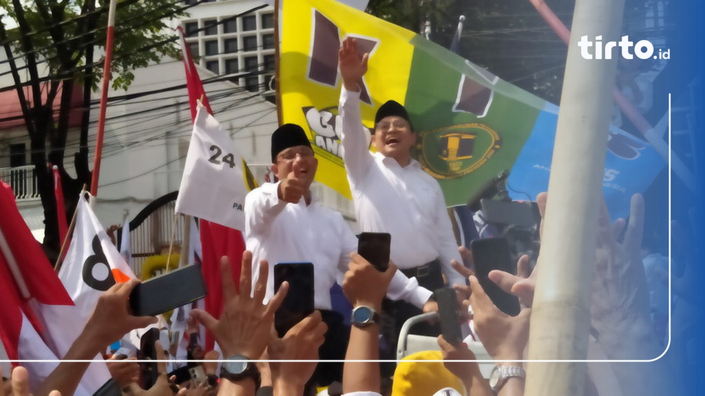 Anies Cak Imin Tiba Di Kpu Disambut Ratusan Pendukung