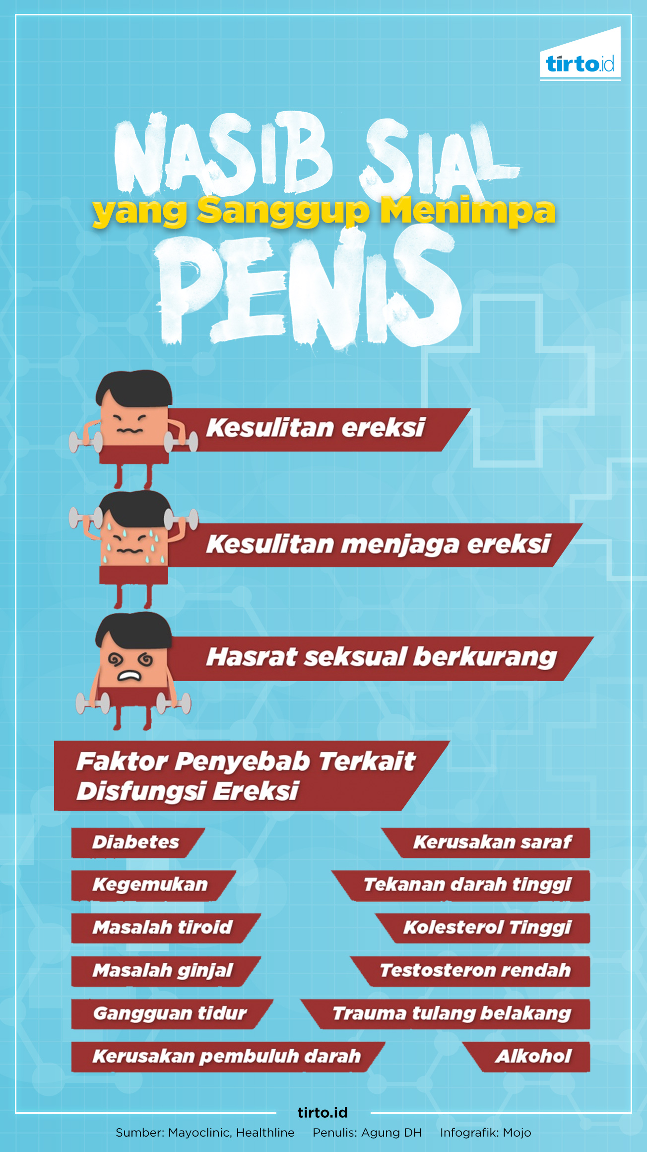 Infografik Penyakit dari Kebiasaan Penis