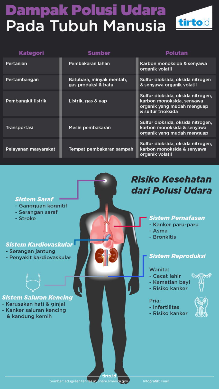 Infografik Dampak Polusi Udara