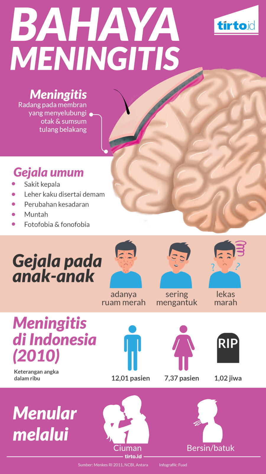 Infografik Bahaya Meningitis