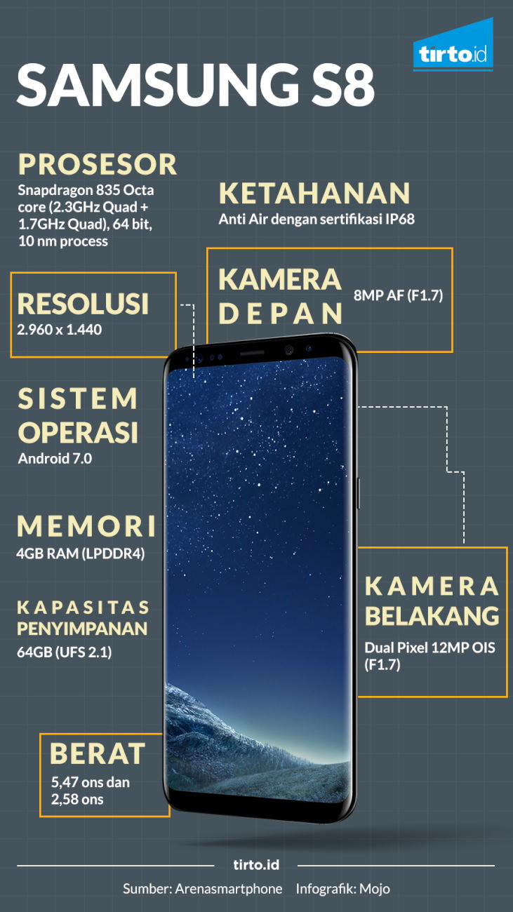 Infografik Samsung S8