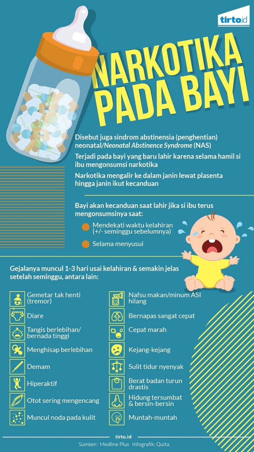 infografik narkotika pada bayi