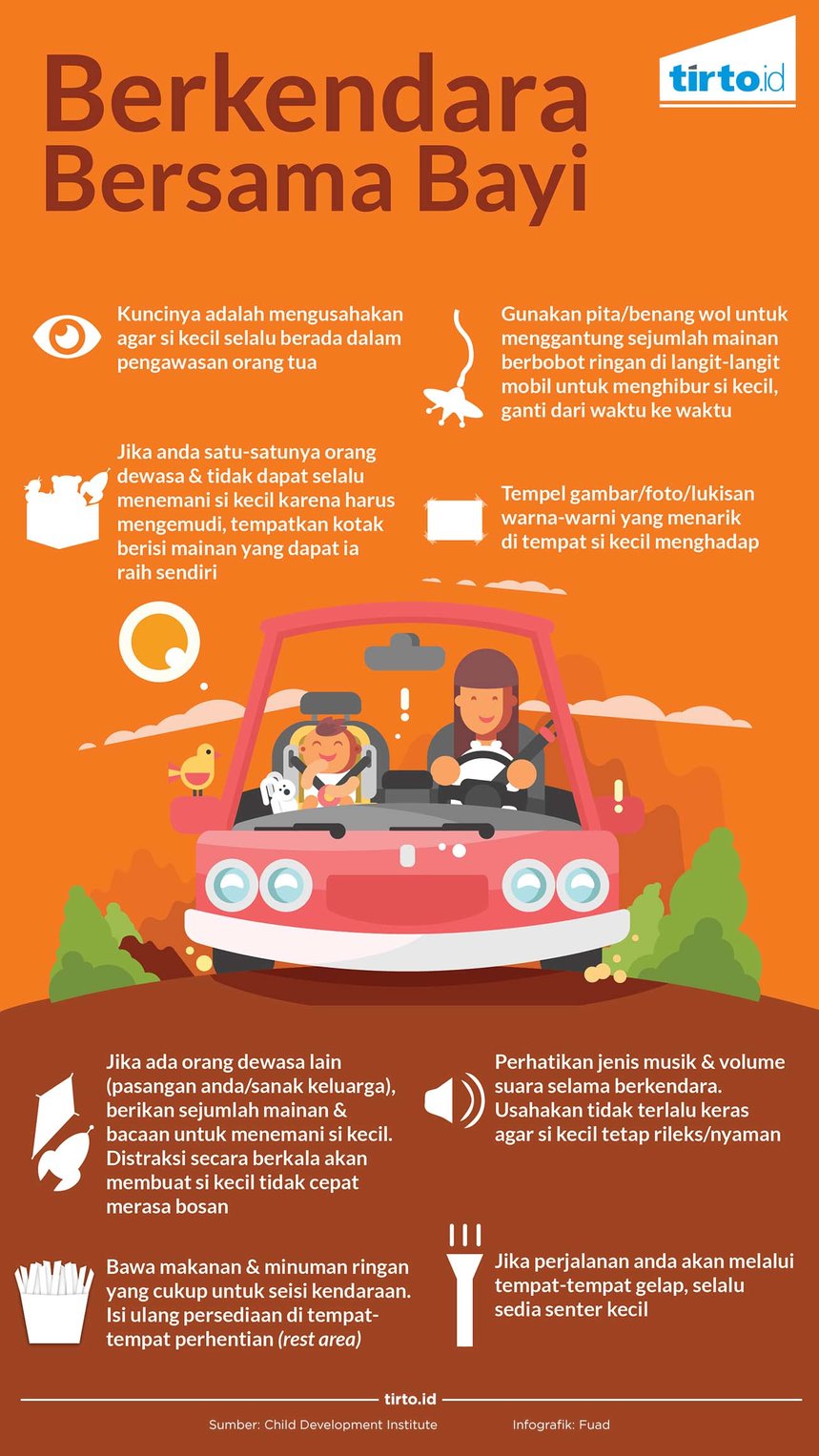 infografik berkendara bersama bayi