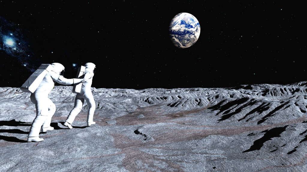 Astronot Mengorbit di Ruang Angkasa