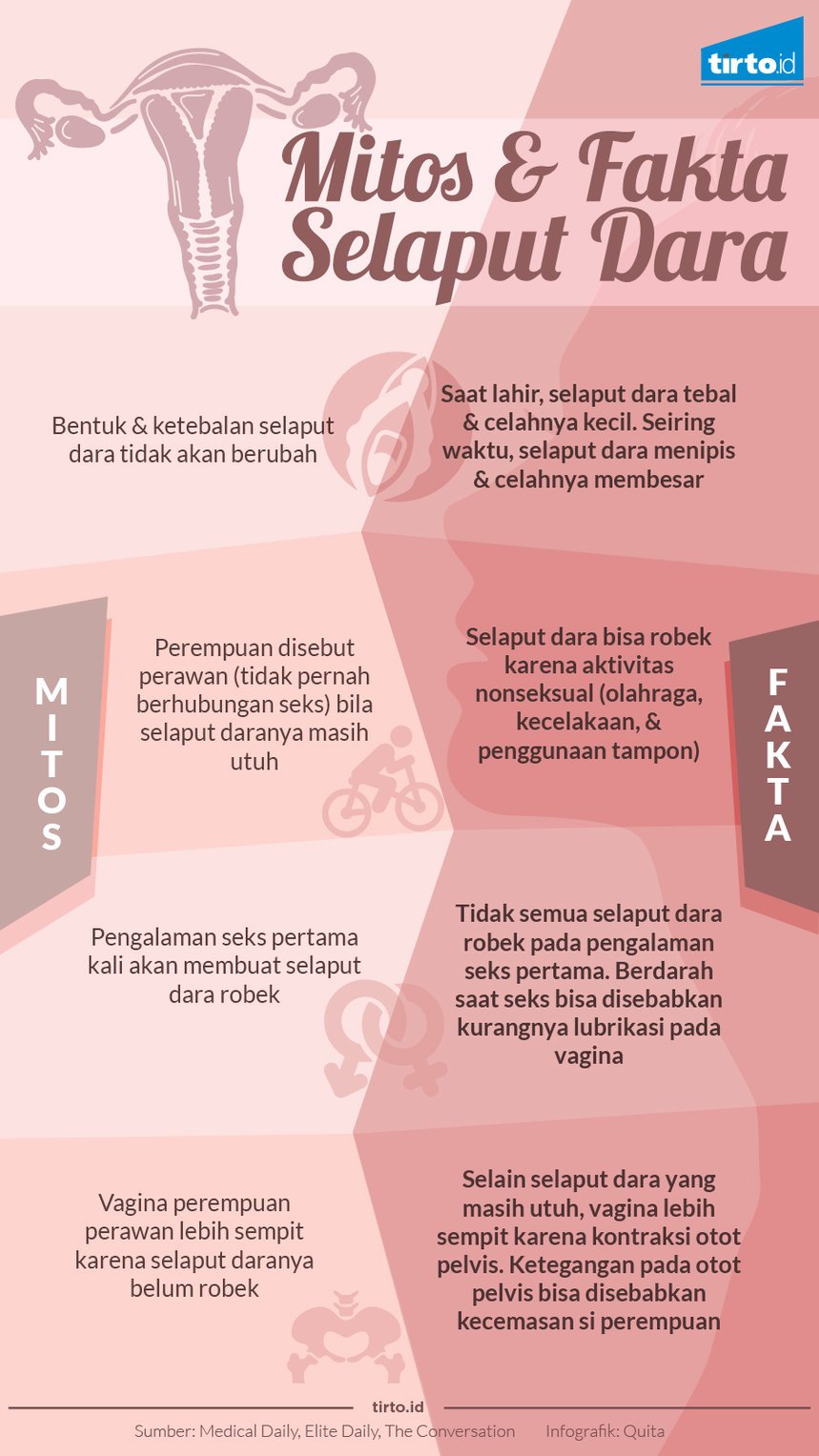 Infografik Mitos dan fakta selaput Dara
