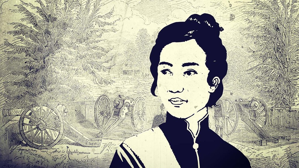 Ilustrasi Cut Nyak Dien. tirto.id/Gery Ilustrasi Mozaik Cut Nyak Dien