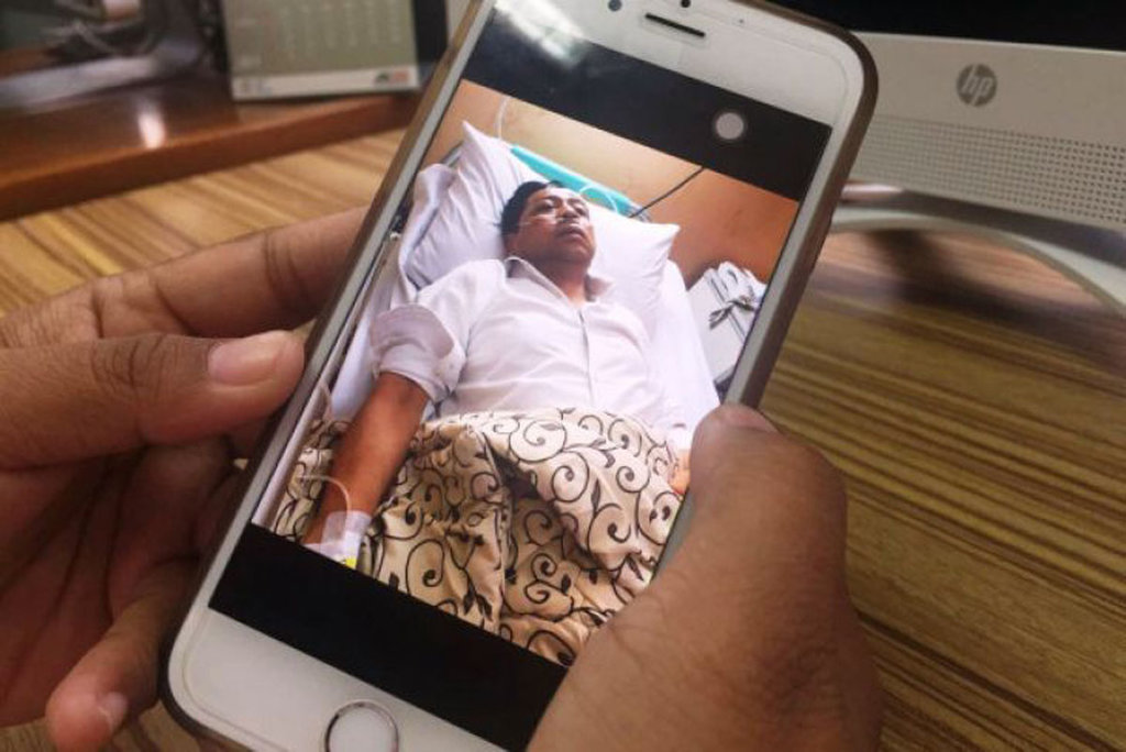 Foto Setya Novanto yang sedang dirawat di RS Medika Permata Hijau, Jakarta, Kamis (16/11/2017). FOTO/ANTARA NEWS Setya Novanto