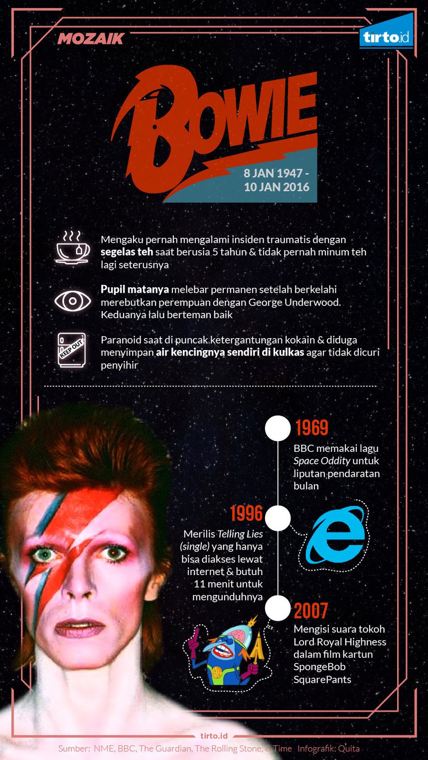 Infografik Mozaik Bowie