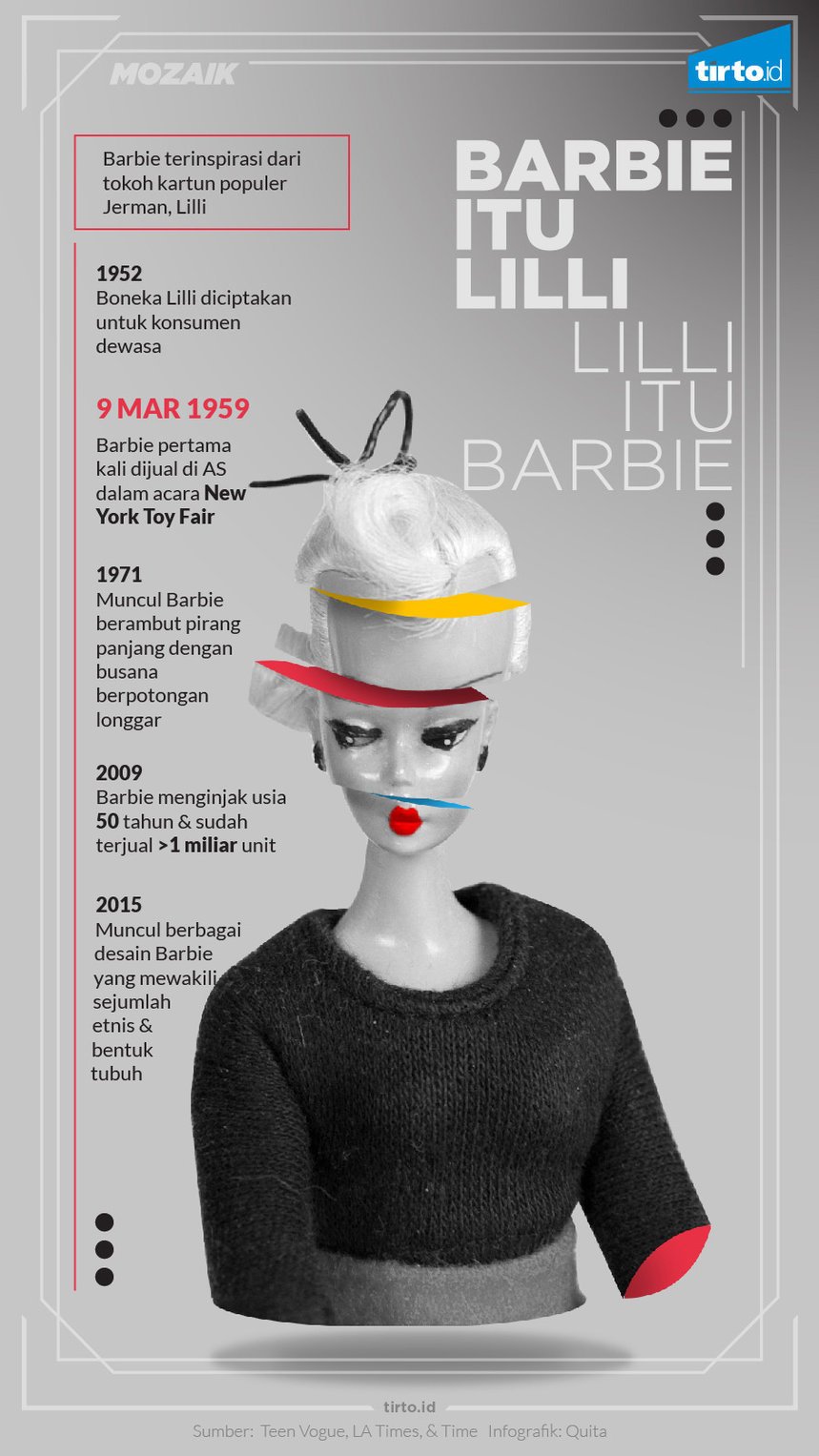 infografik mozaik barbie